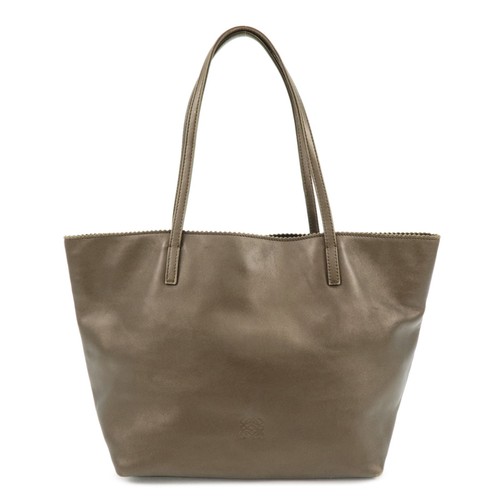 LOEWE Anagram Nappa Leather Tote Bag Hand Bag Bronze Authentic Used F/S