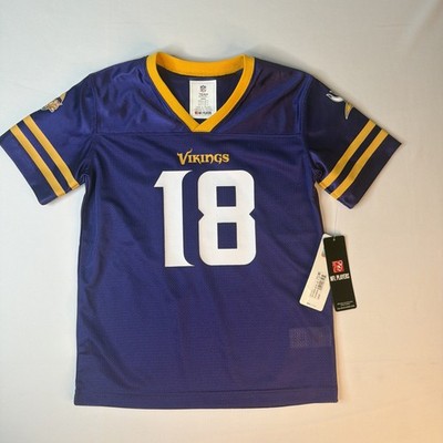 NFL Minnesota Vikings Justin Jefferson Boys' Short Sleeve Jersey Size Small 6/7