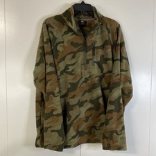Starter Camo Quarter Zip Fleece Medium Y2K Camoflage Hunting M
