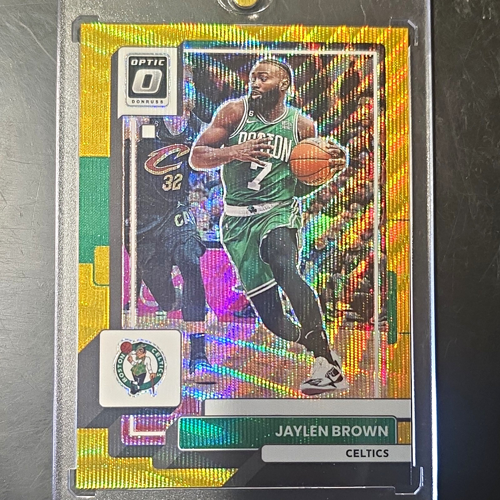 2022-23 Donruss Optic Jaylen Brown  Gold Wave First On Print  01/10