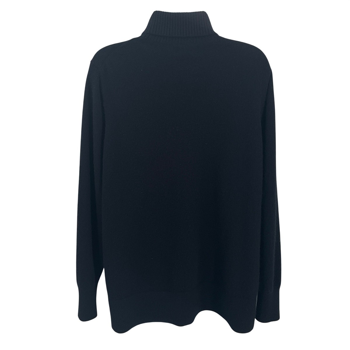 LANDS' END ニット ブラック カシミア クルーネック XL Lands' End Turtleneck Sweater Womens 1X Black Cashmere Classic