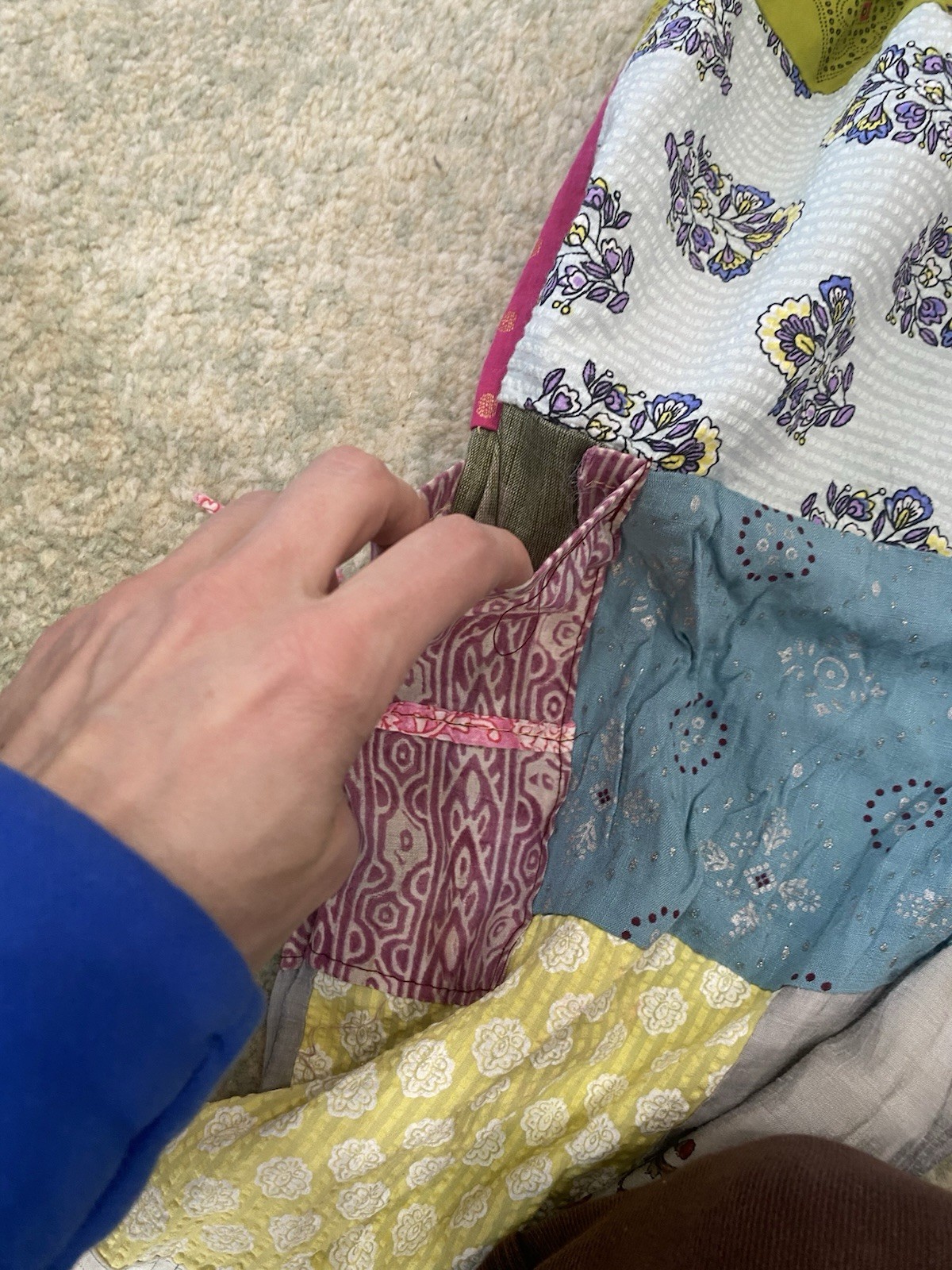 READ! Patchwork Size S Harem Pants Boho Hippie Ha… - image 7