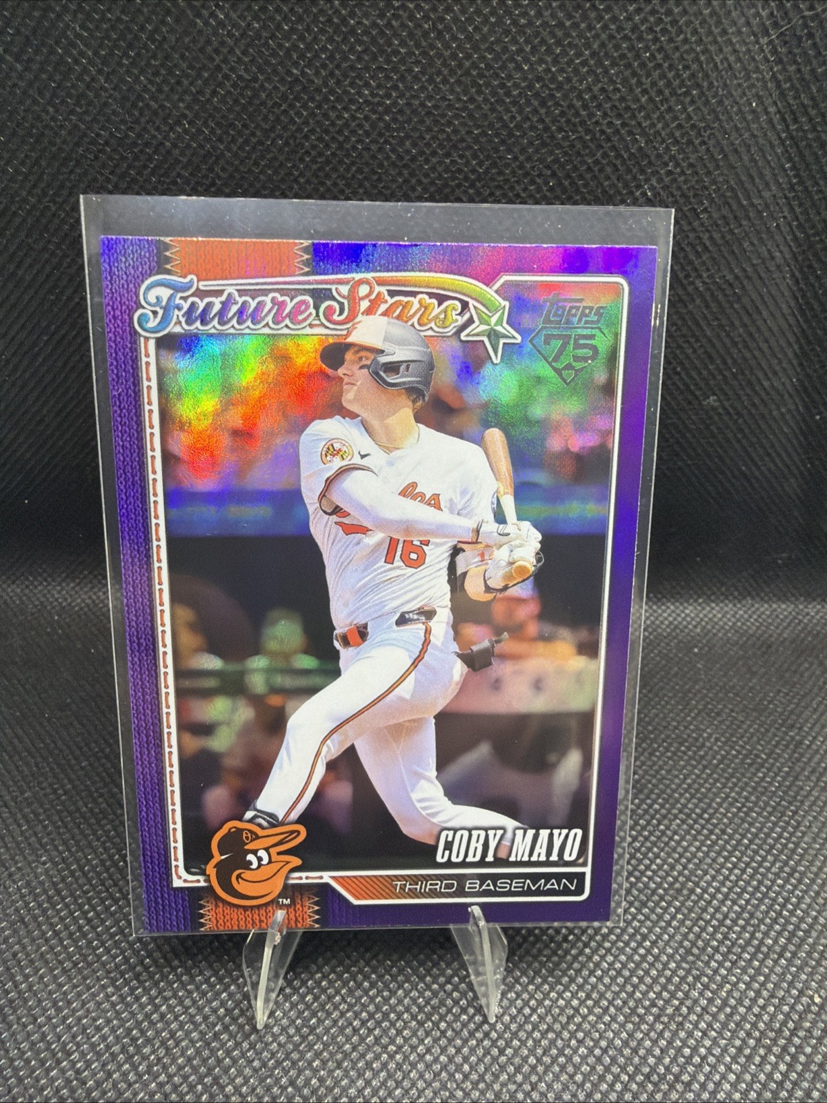 2026 Topps Series 1 Coby Mayo Future Stars #72 Purple Rainbow Foil /250