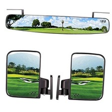 Universal Golf Cart Rear View Mirror Wide Rear View Convex and Folding Side