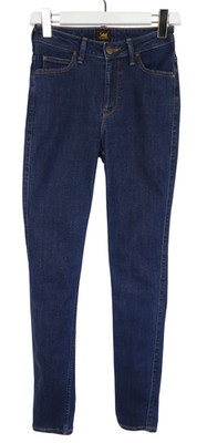 Lee Scarlett High Jeans Womens W27/L33 Skinny Fit Zip Fly Logo Stretch