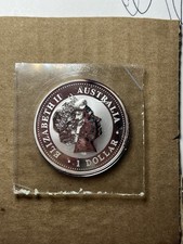1999 Australia Kookaburra 1 oz fine Silver GEORGIA state PRIVY special mintage