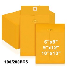 Clasp Envelopes Kraft Shipping Mailing Gummed Business Manila 6x9 9x12 10x13