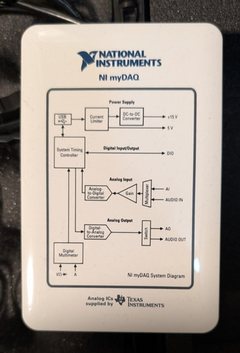 National Instruments NI myDAQ Student Data Aquisition Device + Extras - USED