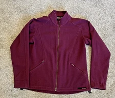 Smartwool Jacket Women's Large Burgundy Merino Wool Full Zip Outdoor