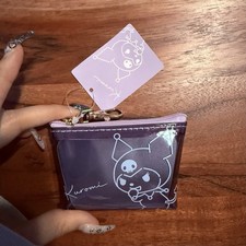 Sanrio Kuromi Mini Pouch, Coin Purse, Jelly Dark Purple Kawaii Bag Charm Limited