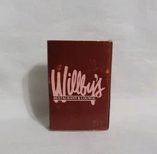 Vintage Willby's Restaurant Matchbox Willowbrook Illinois Advertising Matchbook