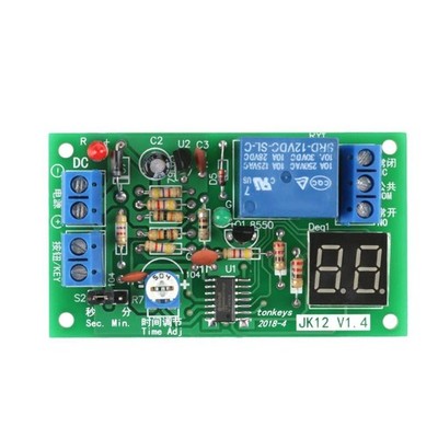 Zeitrelais DC 12V einstellbar Verzögerung Modul mit LED Anzeige Timer Auto Kfz