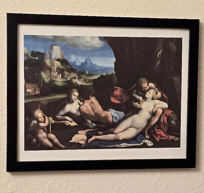 An Allegory of Love by Benvenuto Tisi Renaissance Framed Art Print