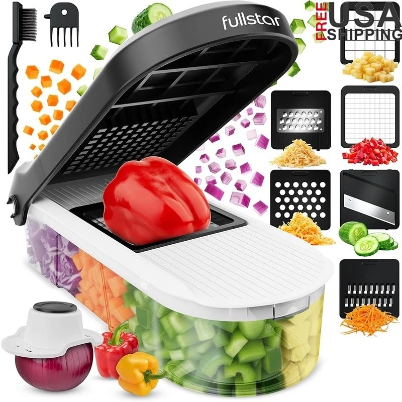 5-Cup Vegetable Chopper Mandoline Slicer W/ 6 Sharp Blades Kitchen Gadget New