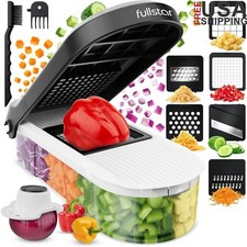 5-Cup Vegetable Chopper Mandoline Slicer W/ 6 Sharp Blades Kitchen Gadget New