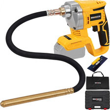 Cordless Concrete Vibrator for Dewalt 20V,4.9Ft Shaft＆Trowel＆Bag