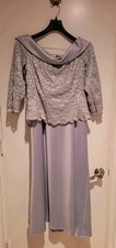Alex Evening Silver Gray 2 piece Size 16
