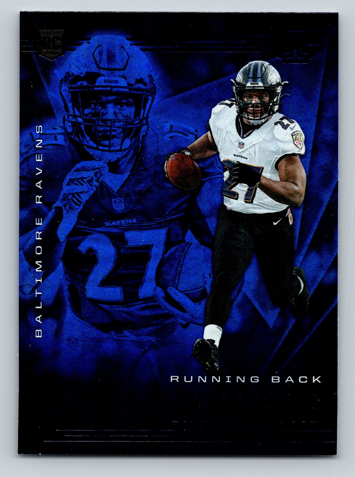 2020 Panini Illusions #13 J.K. Dobbins Trophy Collection Sapphire