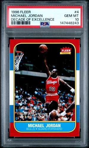 1996 Fleer Decade Of Excellence Michael Jordan #4 PSA 10 (243)