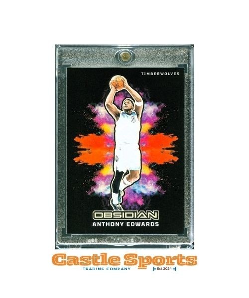 2024 Panini Obsidian #4 Anthony Edwards Black Color Blast SSP Case Hit Twolves
