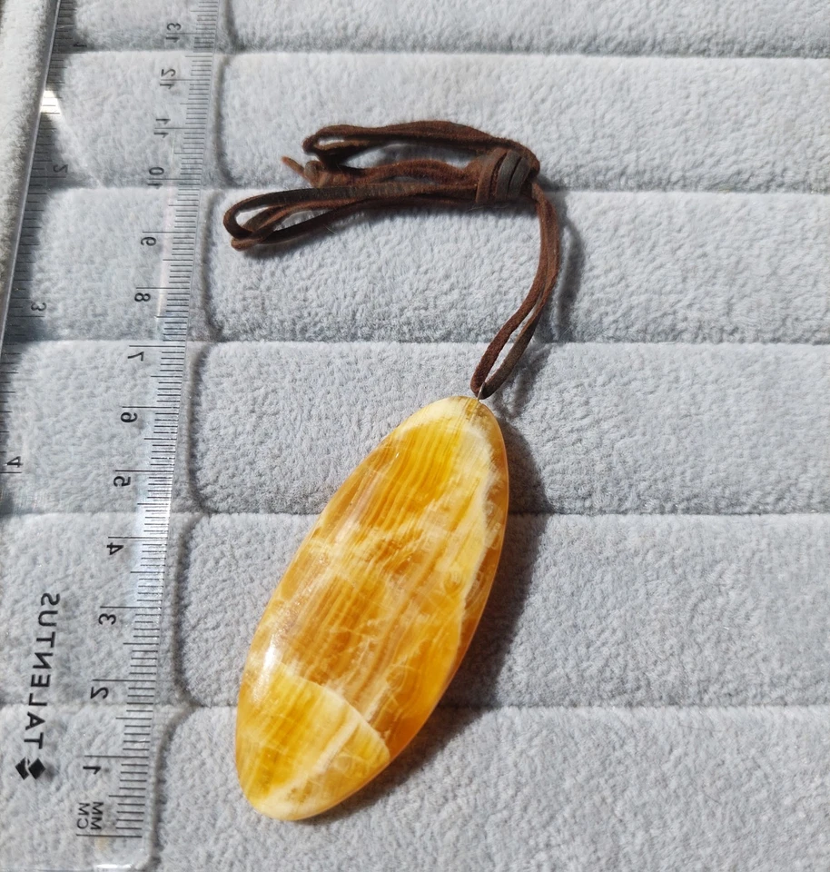 Schöner Anhänger aus natürlichem gelbem Onyx💛✨️ - Bild 3 von 4