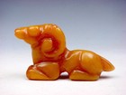 Old Nephrite Jade Stone Carved Sculpture Ancient Goat Antelope #11122308 — photo 1