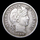 1909-O Barber Dime Silver ---- Nice Details Rare Coin ---- #KK171