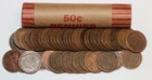 1928-S Lincoln Wheat Cent Penny 50 Coin roll Circulated