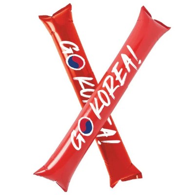 4 Pairs Inflatable Cheering Stick Clappers, ''GO KOREA  Noise Makers World Cup