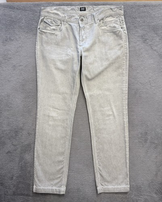 #ad Damp;G Dolce Gabbana Power Fit Straight Leg Jeans Y2K Grey Cream White W36 L32.5 GBP 74.99