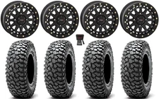System 3 SB-6 15" Wheels Bk (4+3) 35" RocScraper Sticky Tires RZR Turbo S /RS1