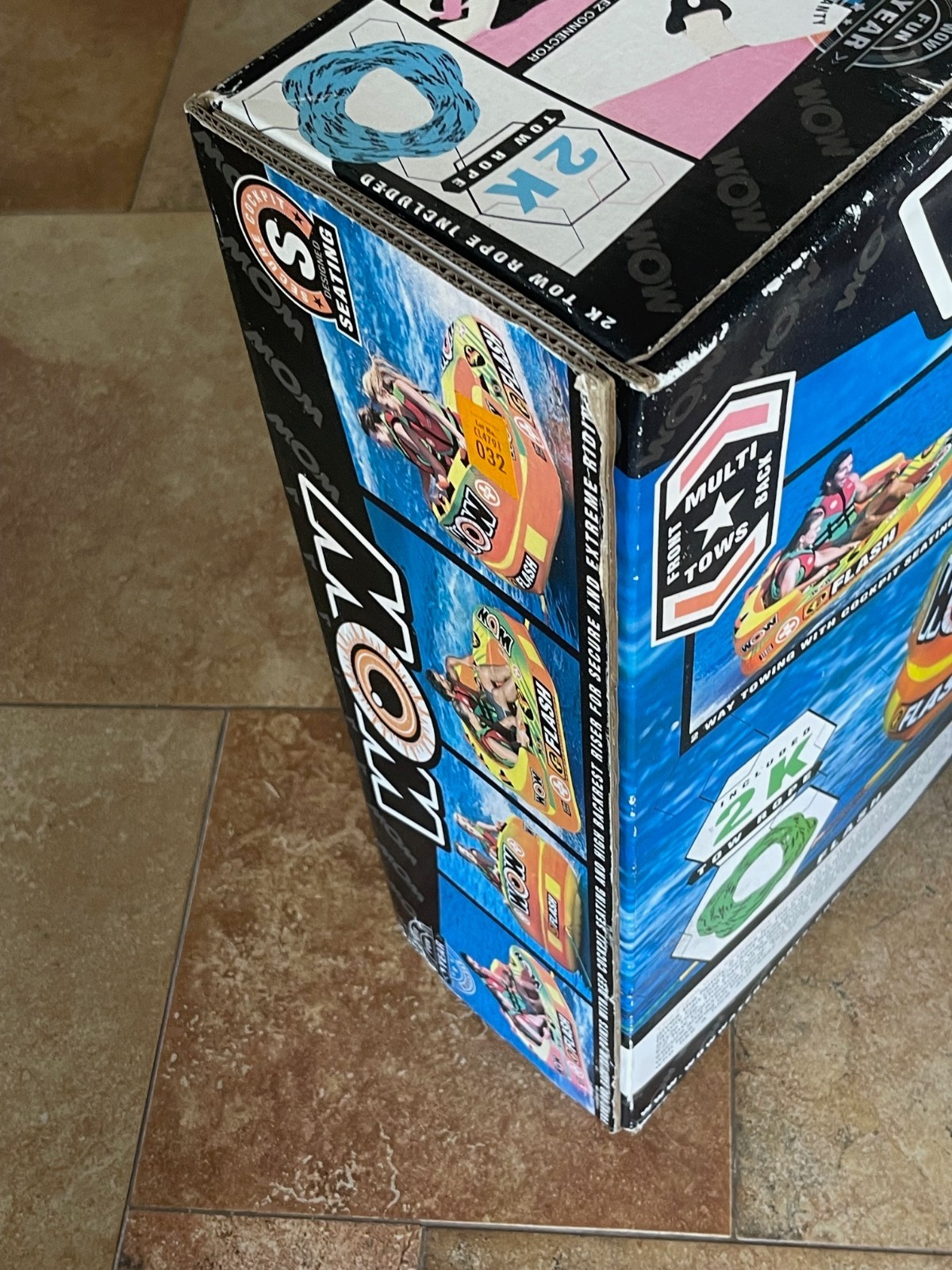 WOW Flash Cockpit Towable Tube for Boating, Inflatable Boat Tube for Water