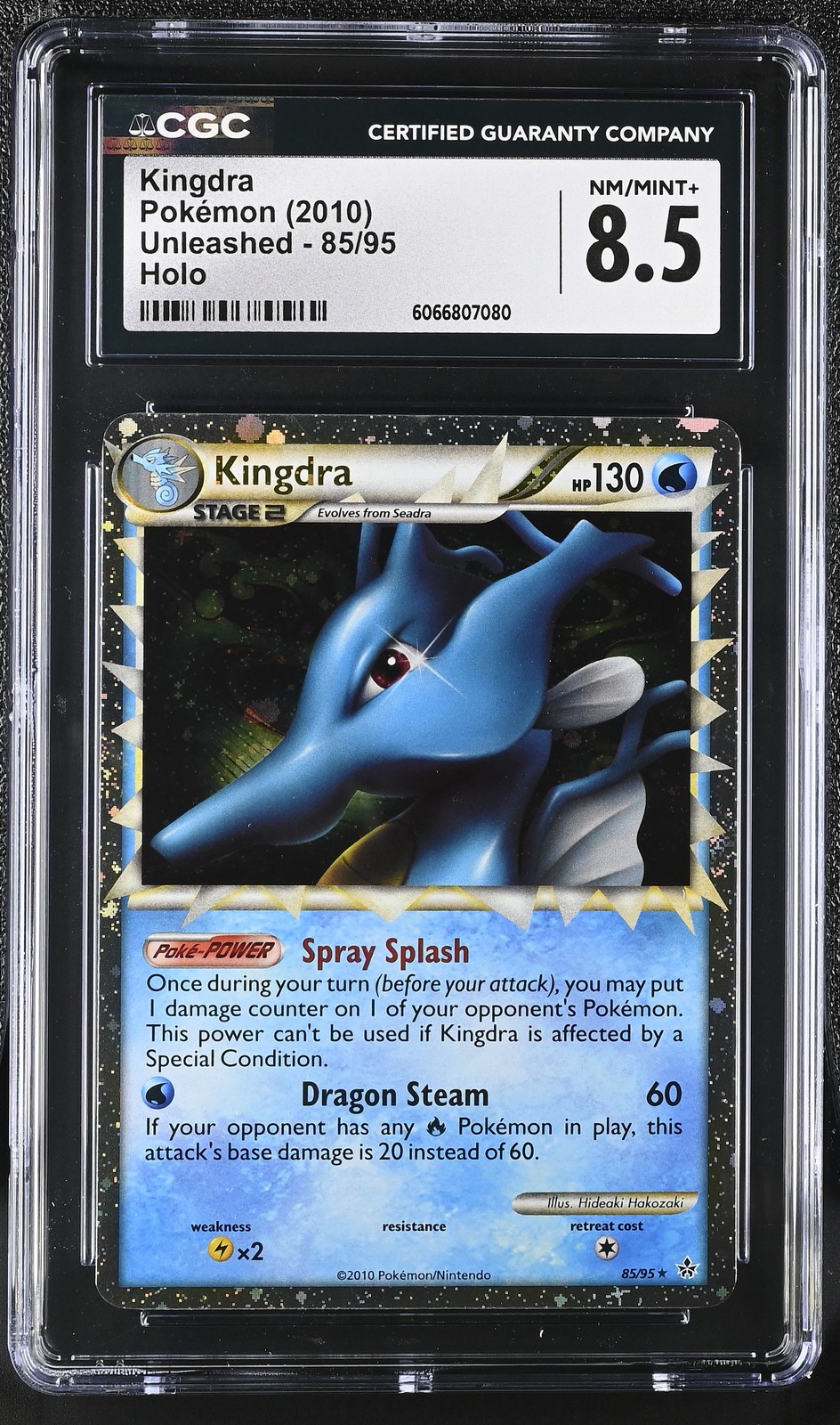 CGC 8.5 Kingdra 2010 Unleashed 85/95 Holo Pokemon Card