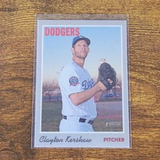 2019 Topps Heritage #3 Clayton Kershaw 1970 Cloth Stickers