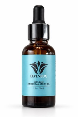 Elvenlux 100% Pure Organic Argan Oil - Best for Hair, Skin, Face & Nails - 1 oz