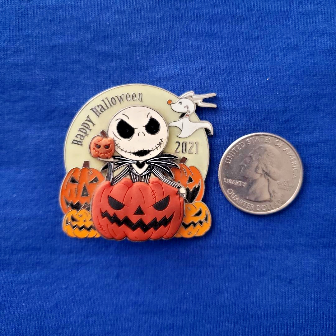 Disney Jack Skellington Zero NBC Happy Halloween 2021 Free D Pin