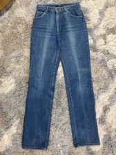 Vintage 1980s Lee Riders Denim Jeans Size 28x33 Straight Leg Cotton USA Western