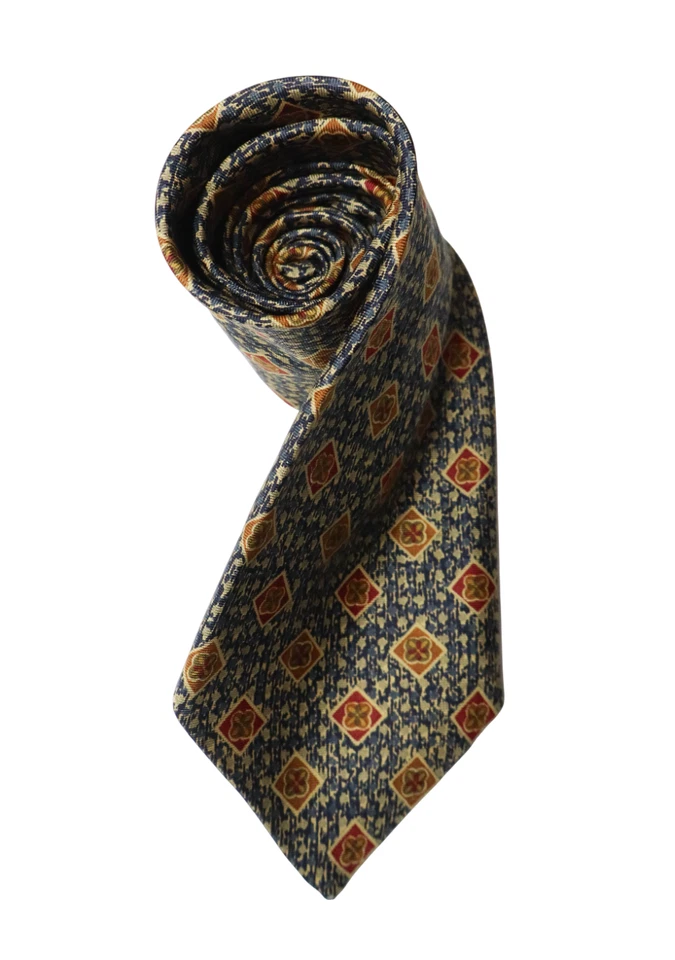 Corbata para hombre Marks & Spencer talla única multicolor puntiaguda estampada seda pura Foto 2 de 4