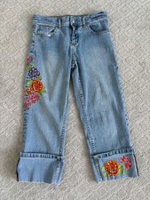 Kids Embroidered Floral with sequins Jeans size 10