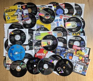 Konvolut Schnäppchen 40 Computer Discs vollgestopft mit Nostalgie Software