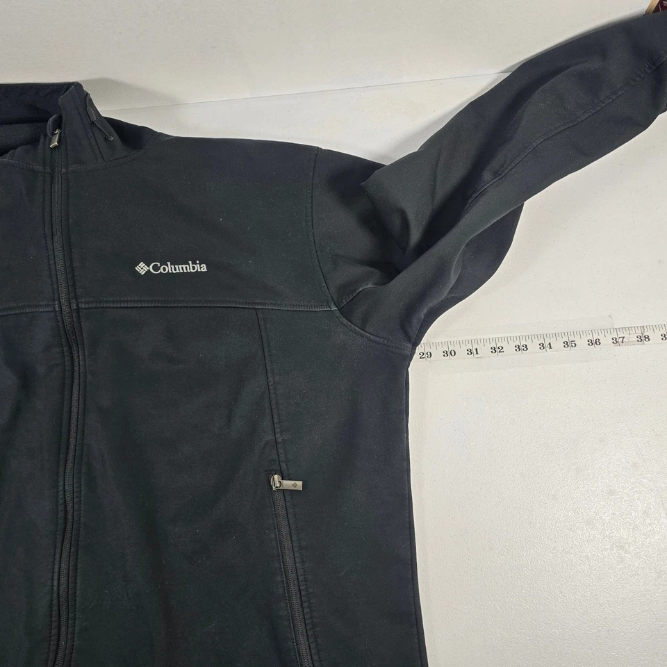 Columbia Mens Black Full Zip Hooded Softshell Jacket Size XXL - Image 2 of 4