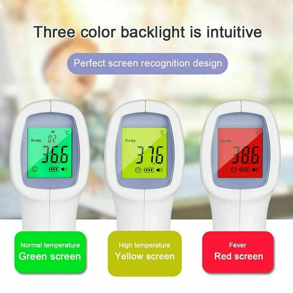 CE FDA медицинского класса бесконтактный инфракрасный лоб термометр LCD лазера ИК США - Изображение 3 из 4