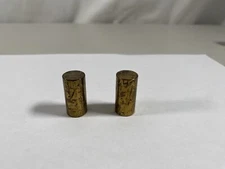 Pair of Brass Lipstick Lamp Finial #41