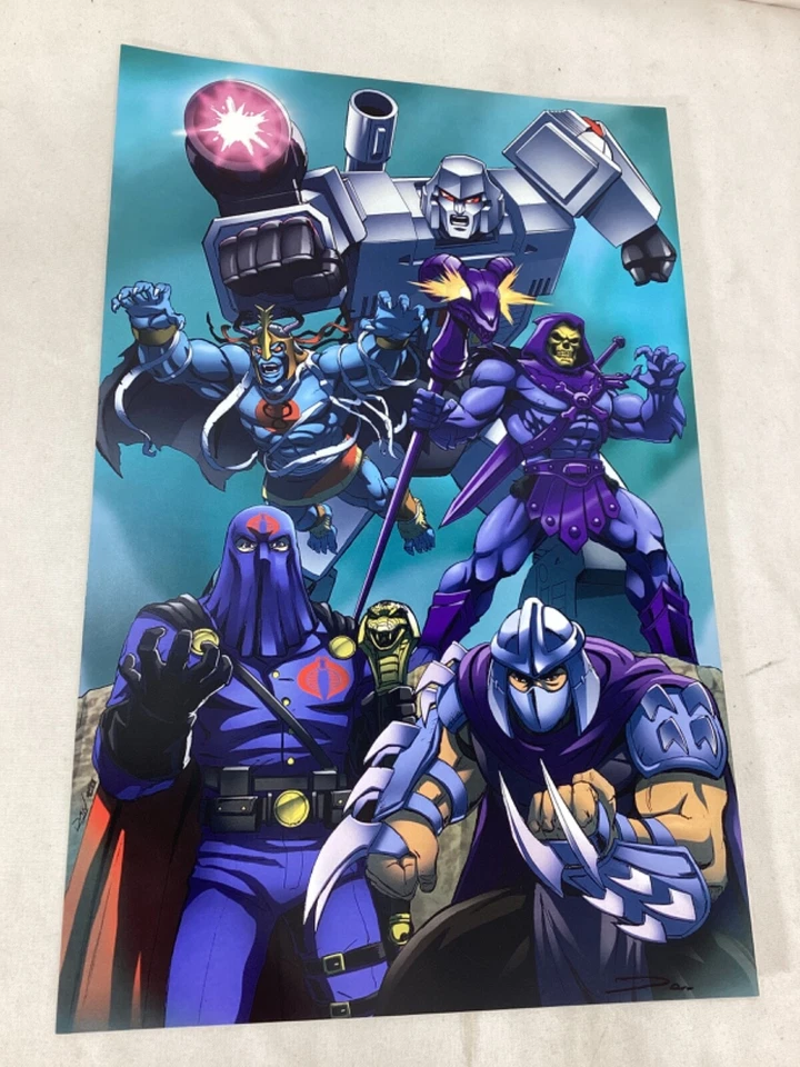 1980s Cartoon Villans Transformers TMNT GI Joe Thundercats Poster 11x17 Picture - Image 2 of 2