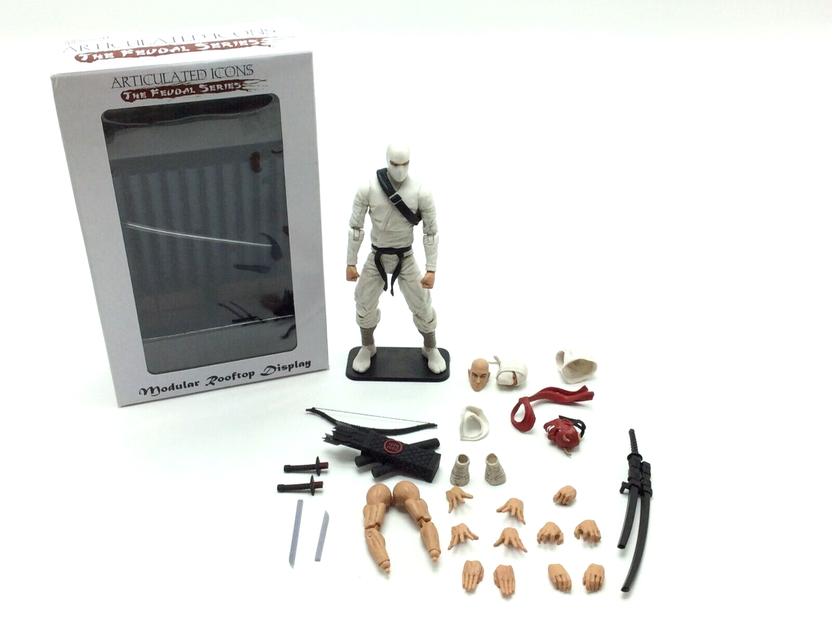 Fwoosh Articulated Icons Feudal Series Deluxe WHITE NINJA 6