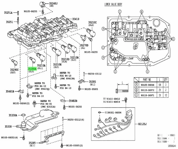 TOYOTA LEXUS IS F SOLENOID Genuine JDM OEM 35280-50030 - Изображение 2 из 2