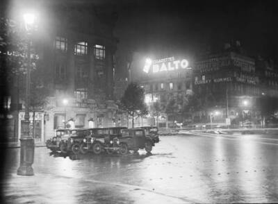 The Place de la Concorde night Paris France September 1932 Old Photo