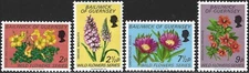 1972 Guernsey Sg 72/75 Wild Flowers MNH