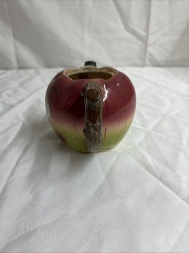 Vintage Anthropomorphic Smiling Happy Face Apple Teapot 5.5" NO LID - Picture 2 of 6