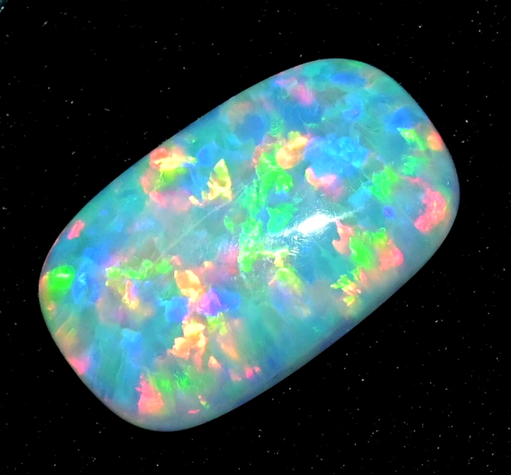 5.25 Ct Natural Ethiopian Fire Opal Certified Play of Color Untreated Gemstone